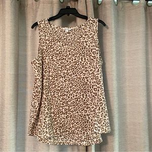 NINE WEST cheetah print blouse Size L